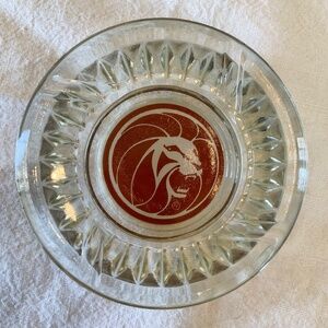 VINTAGE! MGM Lion Glass Ashtray